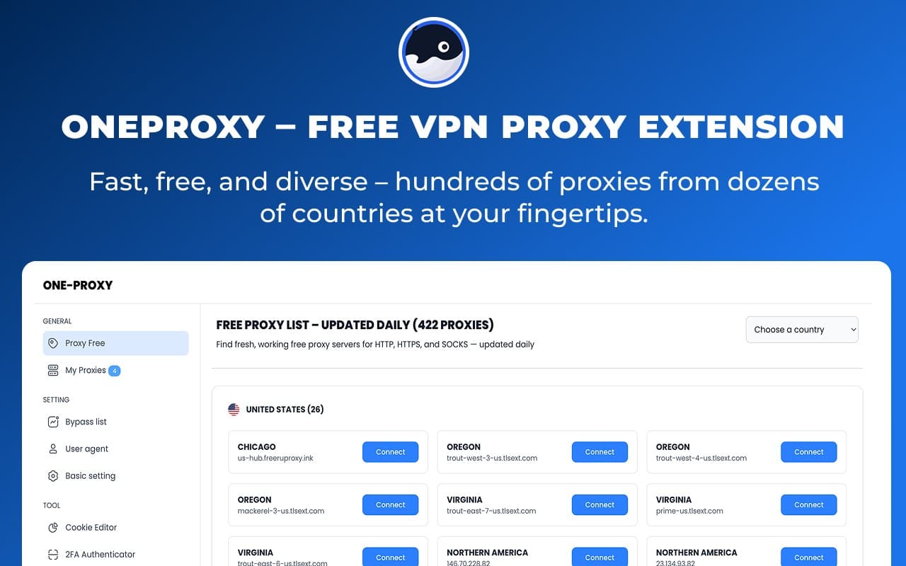 OneProxy - Free VPN Proxy Extension